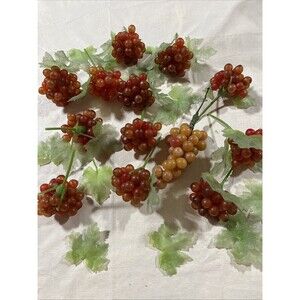 Lot of (13) Mid Century Rubber Grapes